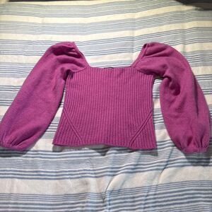 Halogen Women's Pink and Purple Crop-top